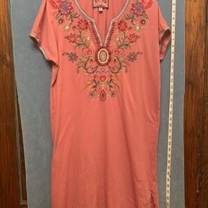 Johnny Was Size XS Salmon Colored Embroidered Good Condition